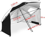 Load image into Gallery viewer, COOLBABY Portable Sunshade Beach Tent Umbrella,SPF 50+ Sun and Rain Canopy Umbrella for Sports Events,With Window Umbrella,Blue