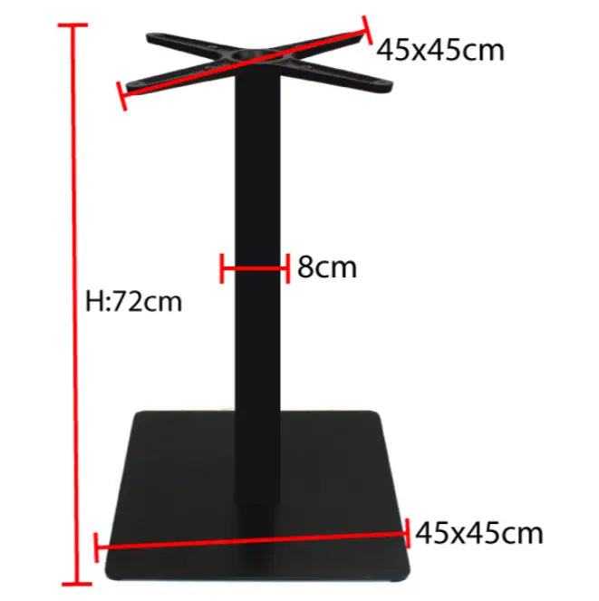 Powder Coated Base with Square Column