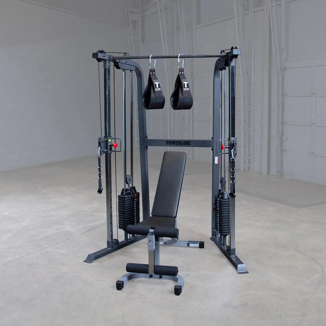 Powerline PFT100 Functional Trainer Cable Machine with Dual 160 Lb Weight Stacks