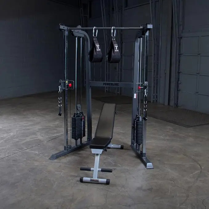 Powerline PFT100 Functional Trainer Cable Machine with Dual 160 Lb Weight Stacks