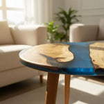 Load image into Gallery viewer, Pre Order 10 Days Luxury Handcrafted Epoxy Resin Solid Wood Coffee Table with Unique Ocean Theme Design