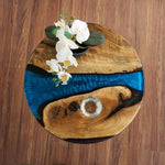 Load image into Gallery viewer, Pre Order 10 Days Luxury Handcrafted Epoxy Resin Solid Wood Coffee Table with Unique Ocean Theme Design