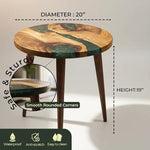 Load image into Gallery viewer, Pre Order 10 Days Luxury Handcrafted Epoxy Resin Solid Wood Coffee Table with Unique Ocean Theme Design