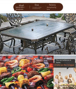 Load image into Gallery viewer, Pre Order Outdoor Cast Aluminum Multi-functional Barbecue Table &amp; Chair Five-Piece Set