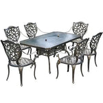 Load image into Gallery viewer, Pre Order Outdoor Cast Aluminum Multi-functional Barbecue Table &amp; Chair Five-Piece Set
