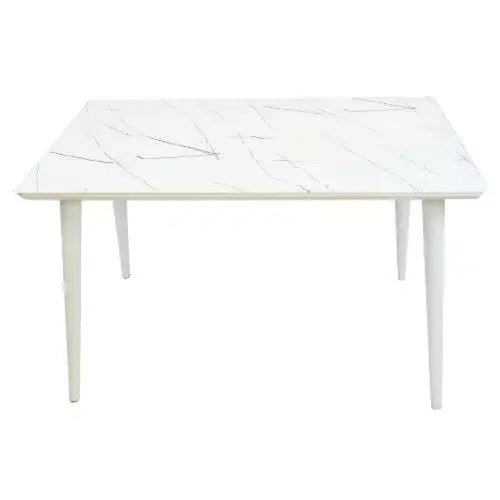 Premium 4-Seater Dining Table in White for Elegant & Comfortable Dining