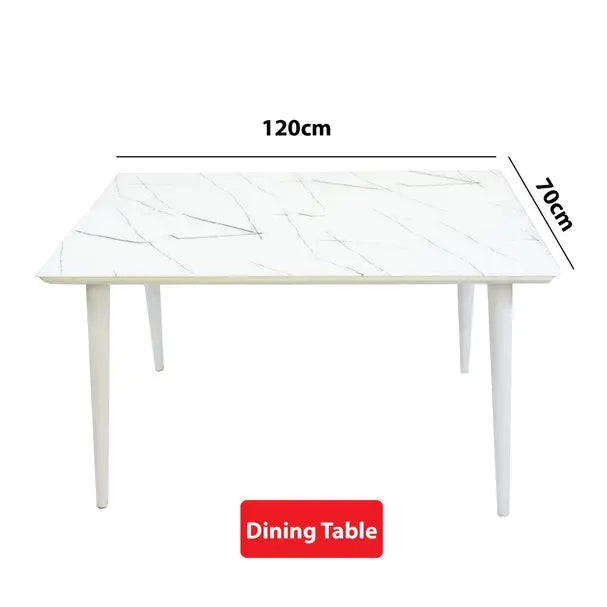 Premium 4-Seater Dining Table in White for Elegant & Comfortable Dining
