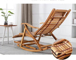 Load image into Gallery viewer, Premium Bamboo Rocking Chair – Folding Zero Gravity Sun Lounger for Indoor &amp; Outdoor Relaxation