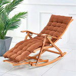 Load image into Gallery viewer, Premium Bamboo Rocking Chair – Folding Zero Gravity Sun Lounger for Indoor &amp; Outdoor Relaxation