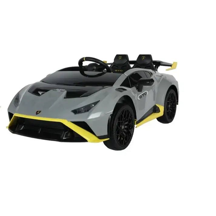Premium Kids Ride-On Sports Car – 2.4G Remote-Lamborghini Huracan STO Ride on Car for Kids - Grey
