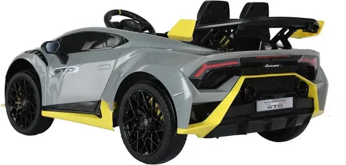 Premium Kids Ride-On Sports Car – 2.4G Remote-Lamborghini Huracan STO Ride on Car for Kids - Grey