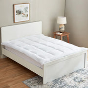 Premium Polyester Mattress Topper – Double Size, Washable, 4cm Thick-GCC Home Center