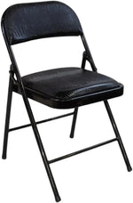 Load image into Gallery viewer, Premium Snake Skin Folding Chair. Padded Seat, Stainless Steel Frame, Multi-Functional &amp; Portable for Home, Office, Outdoor &amp; Events