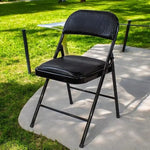 Load image into Gallery viewer, Premium Snake Skin Folding Chair. Padded Seat, Stainless Steel Frame, Multi-Functional &amp; Portable for Home, Office, Outdoor &amp; Events