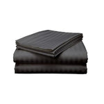 Load image into Gallery viewer, Premium Striped Microfiber Flat Sheet Set - Dark Grey, 160x240 cm-GCC Home Center