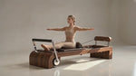 Load and play video in Gallery viewer, Walnut Wood Premium Quality Pilates Reformer Machine With CE Certification Heavy Duty for Studios Fitness Equipment