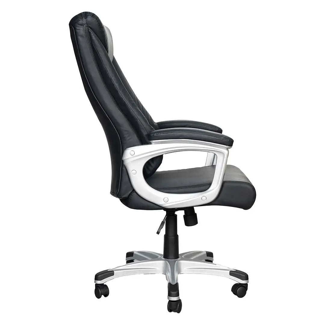 PU leather High Back Office Chair With Height Adjustable and Swivel Wheels-GCC Home Center