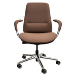 Load image into Gallery viewer, PU Leather Low Back Office Chair With Height Adjustable And Arm Rest-GCC Home Center