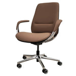 Load image into Gallery viewer, PU Leather Low Back Office Chair With Height Adjustable And Arm Rest-GCC Home Center
