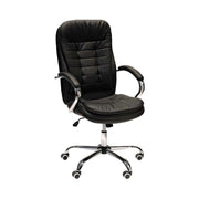 PU Leather Low Back Office Chair With Height Adjustable-GCC Home Center