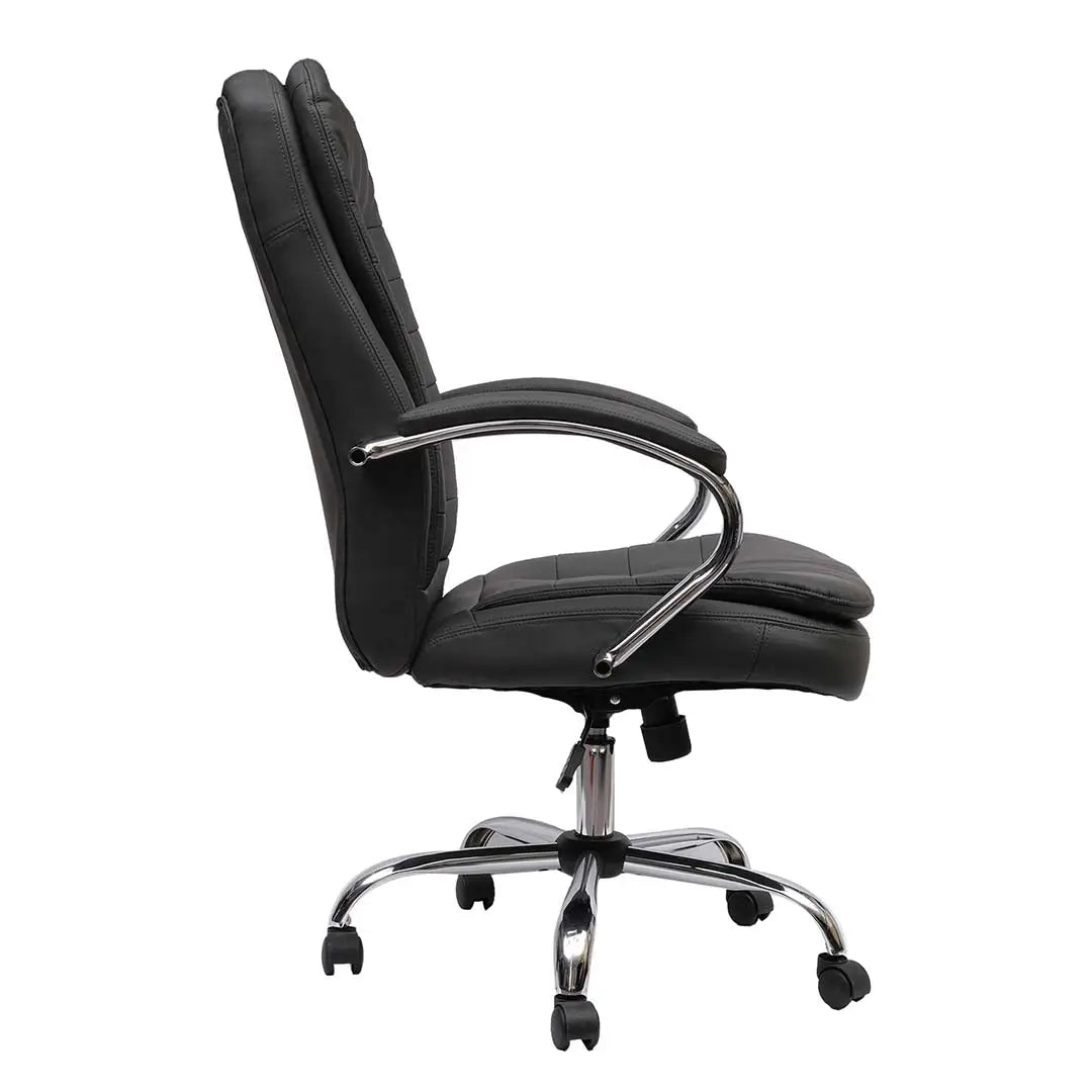 PU Leather Low Back Office Chair With Height Adjustable-GCC Home Center