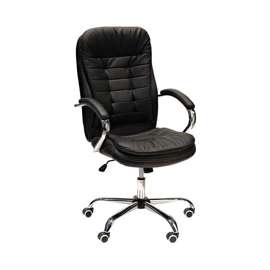 PU Leather Low Back Office Chair With Height Adjustable-GCC Home Center