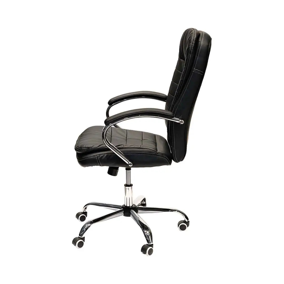 PU Leather Low Back Office Chair With Height Adjustable-GCC Home Center