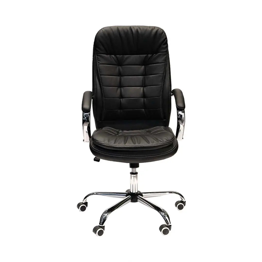 PU Leather Low Back Office Chair With Height Adjustable-GCC Home Center