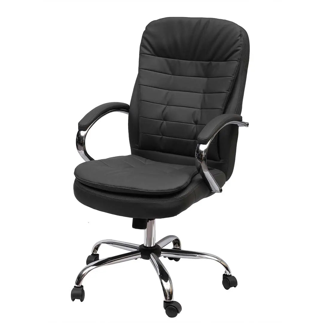 PU Leather Low Back Office Chair With Height Adjustable-GCC Home Center