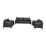 Load image into Gallery viewer, PU Leather Office Sofa Set With Metal Legs - Grey-GCC Home Center