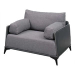 Load image into Gallery viewer, PU Leather Office Sofa Set With Metal Legs - Grey-GCC Home Center