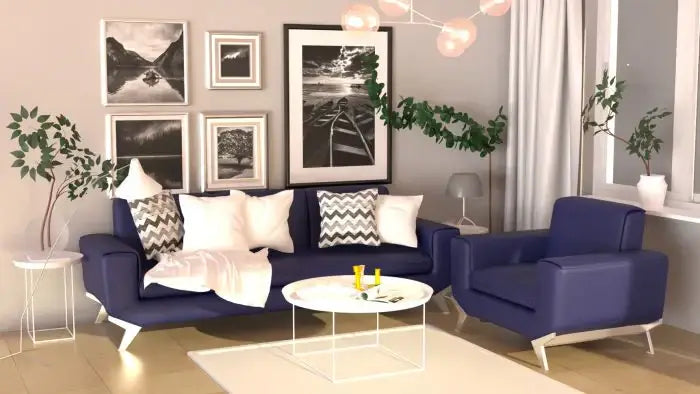 PU Leatherette Seater Sofa Modern Sofa Ideal for Home and Office-GCC Home Center