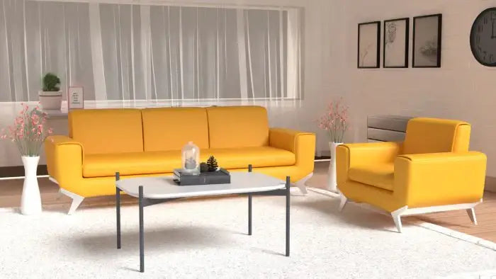 PU Leatherette Seater Sofa Modern Sofa Ideal for Home and Office-GCC Home Center