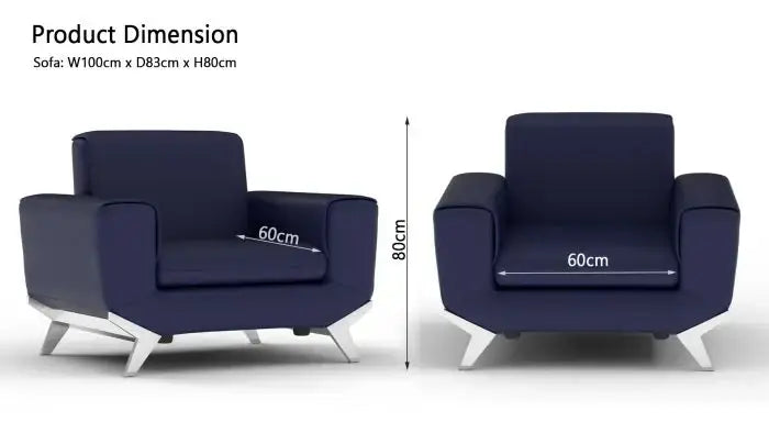 PU Leatherette Seater Sofa Modern Sofa Ideal for Home and Office-GCC Home Center
