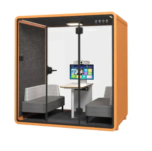 Quartet Silence Booth, 4 Person Silence Pod, Office Soundproof Booth-GCC Home Center