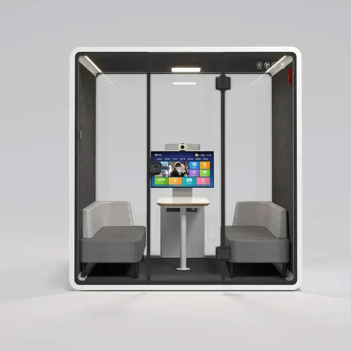 Quartet Silence Booth, 4 Person Silence Pod, Office Soundproof Booth-GCC Home Center