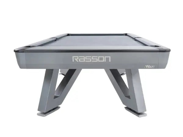 RASSON Wolf – 9ft Tournament Pool Table – Ball Return – Black/Silver Finish