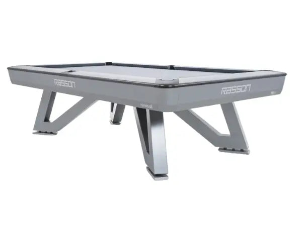RASSON Wolf – 9ft Tournament Pool Table – Ball Return – Black/Silver Finish