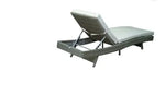 Load image into Gallery viewer, Rattan Sun lounger with Beige Cushion – Steel Frame Outdoor Lounger (190×70×26 cm, 8 cm Cushion)