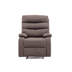 Load image into Gallery viewer, Recliner Chair – Brown | 1-Seater Fabric Recliner with Adjustable Backrest &amp; Footrest