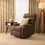 Load image into Gallery viewer, Recliner Chair – Brown | 1-Seater Fabric Recliner with Adjustable Backrest &amp; Footrest