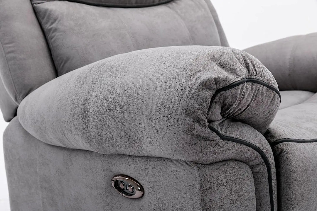RECLINER & ROCKING SOFA ELECTRIC Faux Leather Recliner Good Comfort Open & Close Single Recliner Sofa-MAF-2319-GCC Home Center