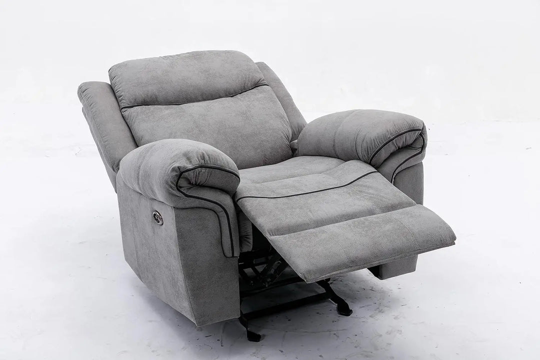 RECLINER & ROCKING SOFA ELECTRIC Faux Leather Recliner Good Comfort Open & Close Single Recliner Sofa-MAF-2319-GCC Home Center