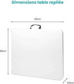 Load image into Gallery viewer, Rectangular Folding Table - 120x60x74cm HDPE 3.5cm Thick,120cm White