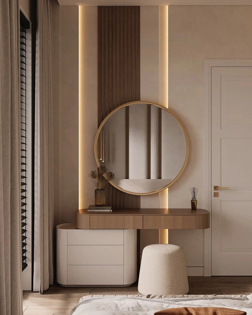 Regal Dressing Table with Mirror-GCC Home Center