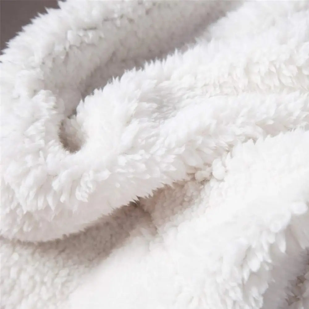 Reversible Sherpa Lamb Fleece Blanket – Elegant, Ultra-Soft, and Warm for Bed & Sofa-GCC Home Center
