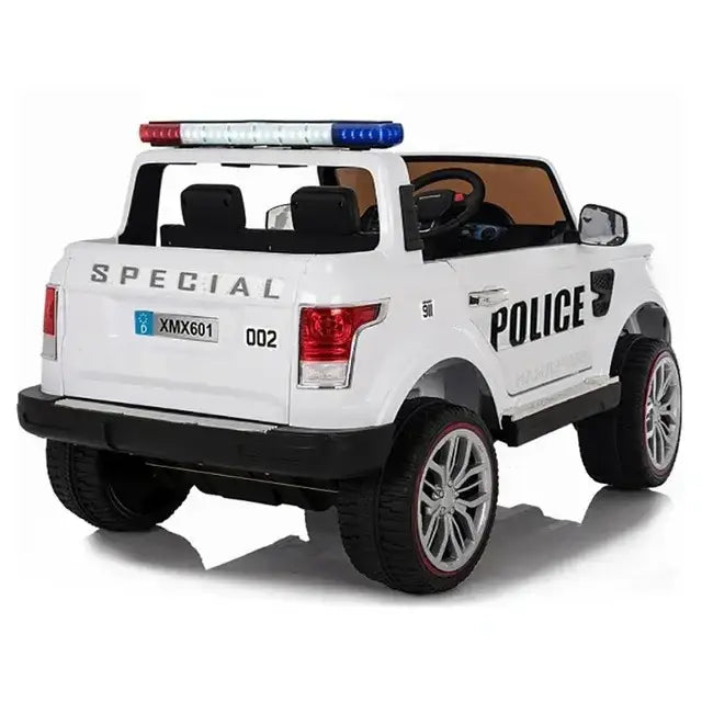 Ride On Baby Powered Riding Police SUV - White , Fun and Adventure