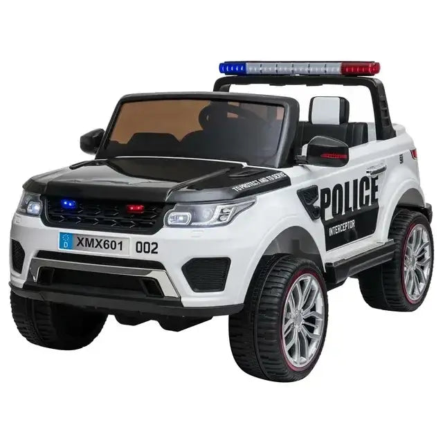 Ride On Baby Powered Riding Police SUV - White , Fun and Adventure