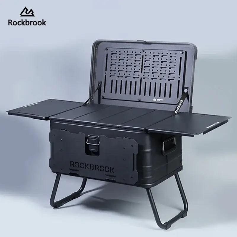 ROCKBROOK Outdoor Camping Aluminum-magnesium Alloy Storage Box Modified Box Camping Large Capacity with Tripod Aluminum Box 50L