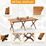 Load image into Gallery viewer, Roll-Up Metal Folding Table For Outdoor Events with Carry Bag – Brown, 120 x 60 cm
